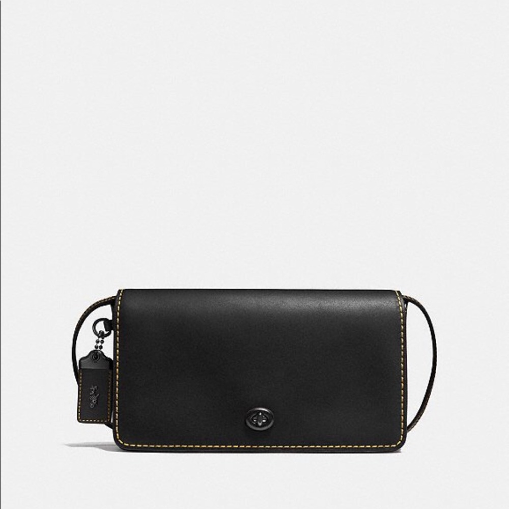 Coach Dinky Bag in Black/ Honey /Black Copper
